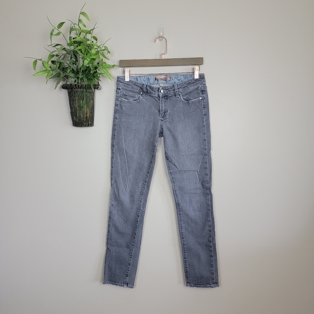 Paige 27 Skyline Skinny Gray Wash Stretch Jegging Low Rise Jeans Anthropologie